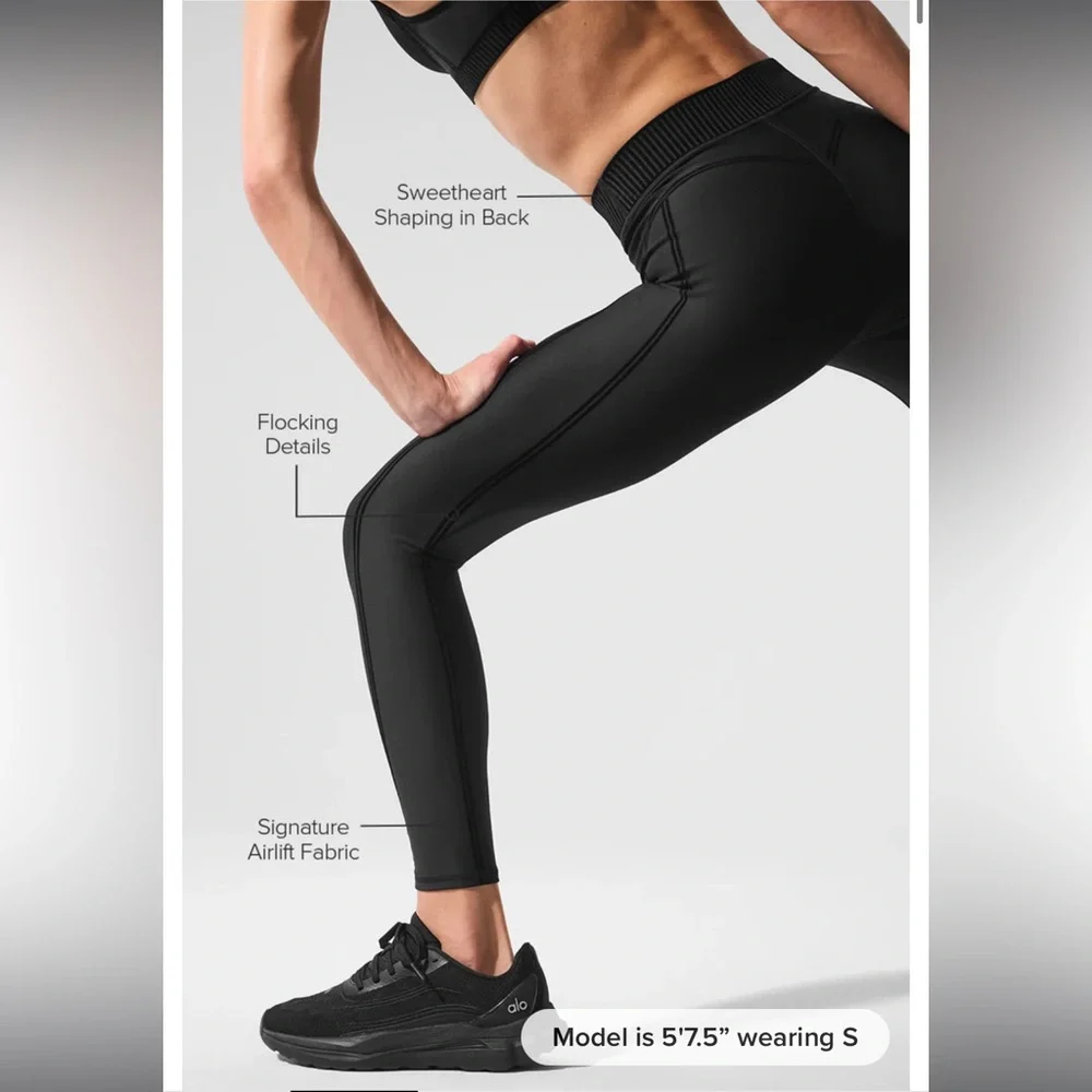 Alo Yoga Black High-Waist Leggings, M, Great Condition! - Picture 5 of 11
